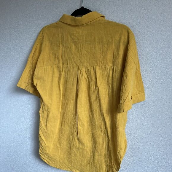 Colofo Sz M NWT yellow button down shirt - Picture 5 of 9